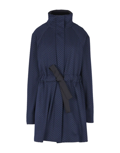 Emporio Armani Full-length Jacket In Dark Blue