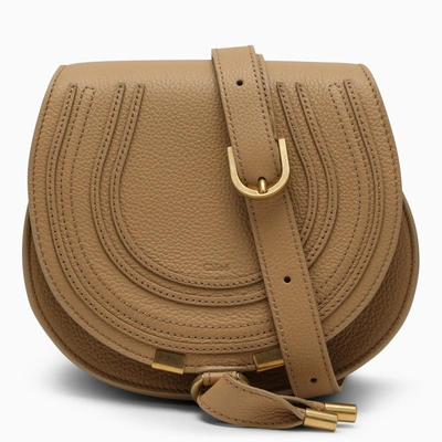 Chloé Small Marcie Shoulder Bag Beige In Brown