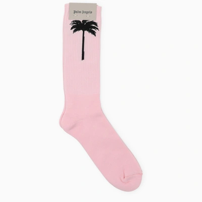Palm Angels Pink Cotton Sports Socks