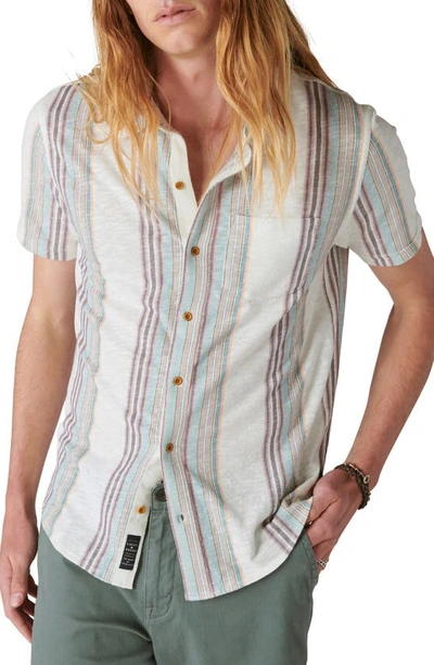 Lucky Brand Mason Short Sleeve Workwear Button-up Shirt In Multi