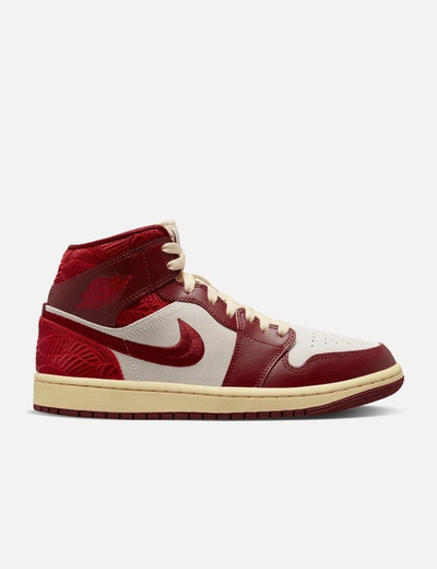 Jordan Brand Air Jordan 1 Mid &quot;tiki Leaf&quot; In Red
