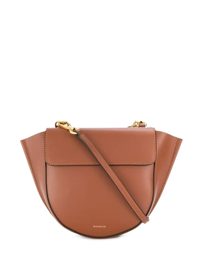 Wandler Hortensia Mini Leather Bag In Brown