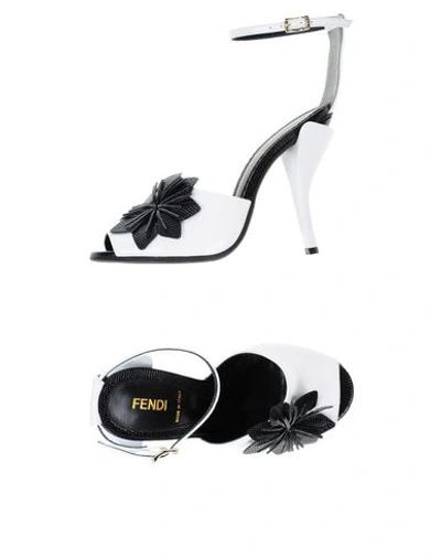 Fendi Sandals In White