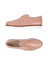 Tod's Lace-up Shoes In Pastel Pink