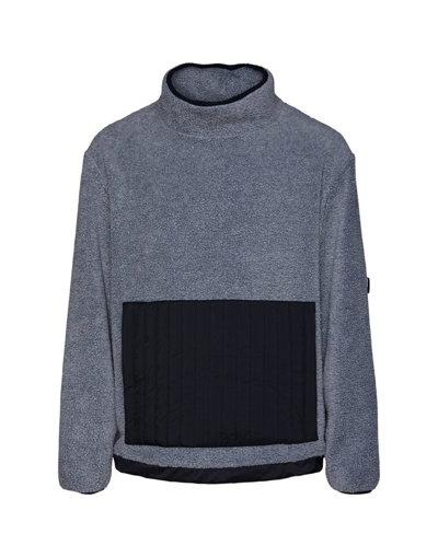 Rains High-neck Fleece Jumper In Grey