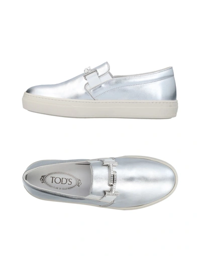 Tod's Sneakers In Silver