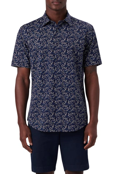 Bugatchi Men's Ooohcotton Short-sleeve Shirt In Navy