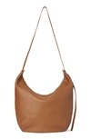The Row Allie North/south Leather Shoulder Bag In Camel
