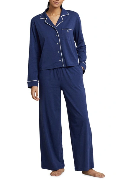 Polo Ralph Lauren Women's Essentials Madison Audrey 2-piece Cotton-blend Pyjama Set In Navy