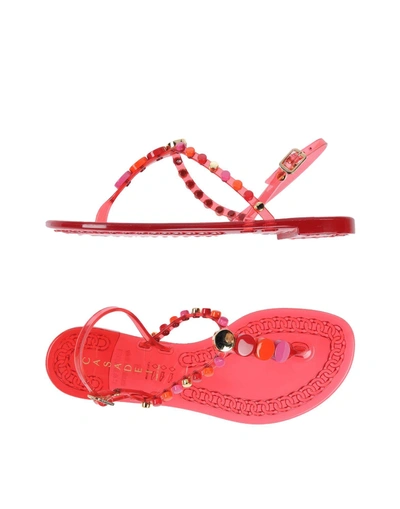 Casadei Toe Strap Sandals In Pink