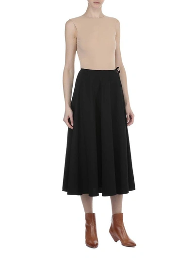 Maison Margiela Plain Color Skirt In Black