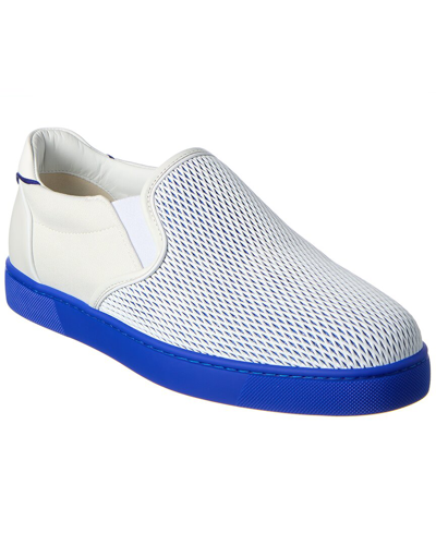 Christian Louboutin Sailor Boat Orlato Canvas & Leather Slip-on Sneaker In White