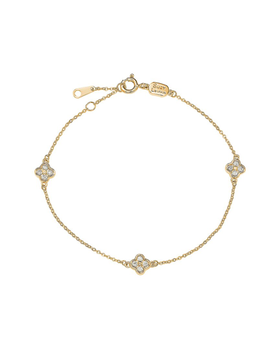 Suzy Levian 14k 0.24 Ct. Tw. Diamond Station Bracelet
