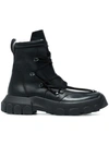 Adidas Originals Rick Owens Black Hike Leather Lace Up Boots