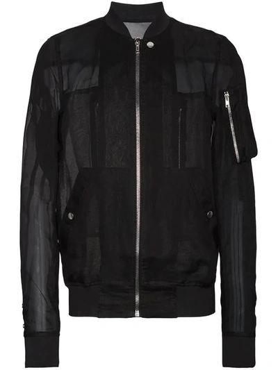 Adidas Originals Rick Owens Ma-1s Bomber Jacket In Black