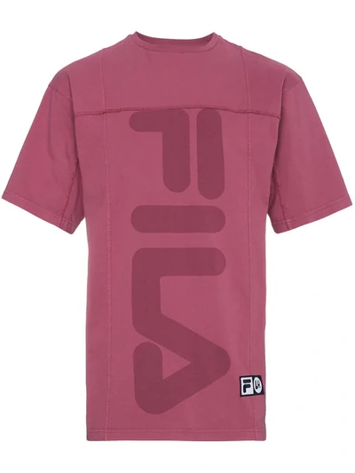 Liam Hodges X Fila Lh1 Fitness T Shirt In Pink&purple