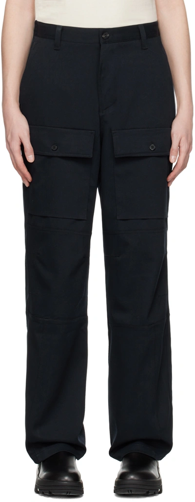 The Frankie Shop Grant Cargo Trousers In Blue