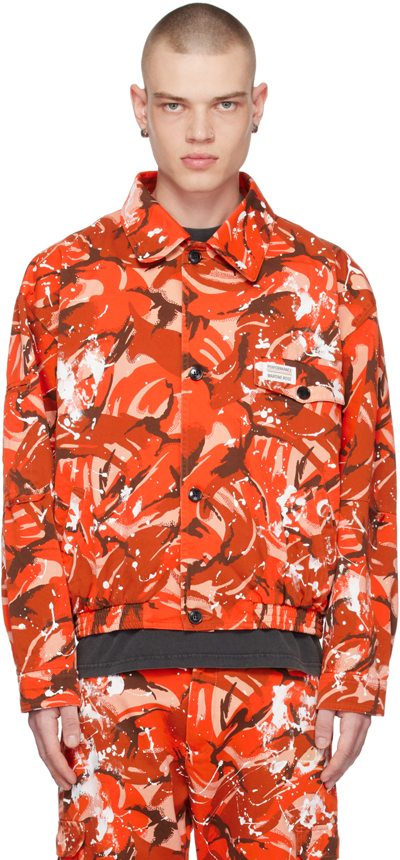 Martine Rose Camo-print Bomber Jacket In Yellow &amp; Orange