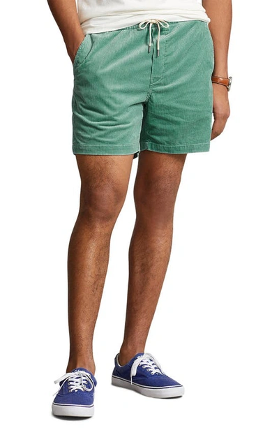 Polo Ralph Lauren Corduroy Drawstring-fastening Shorts In Green