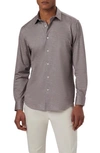 Bugatchi James Ooohcotton® Mélange Print Button-up Shirt In Camel