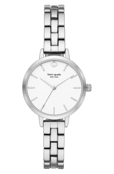 Kate Spade Metro Bracelet Watch, 30mm In Silver