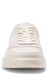 Cole Haan Grand Crosscourt Modern Perforated Sneaker In Ivory/ Silver Birch