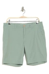 Tailor Vintage Performance Stretch Cotton Shorts In Chinois Green
