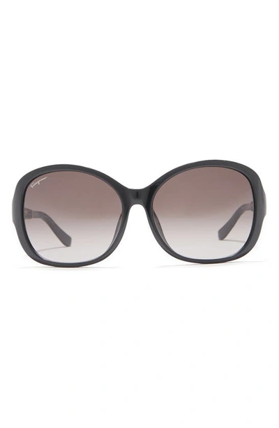 Ferragamo Salvatore  59mm Square Sunglasses In Black