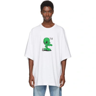 Gosha Rubchinskiy White Printed Alien T-shirt
