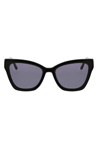 Oscar De La Renta Butterfly Cat Eye Sunglasses In Black