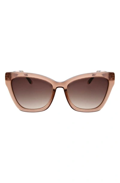 Oscar De La Renta Butterfly Cat Eye Sunglasses In Blush