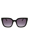 Oscar De La Renta Modern Square Sunglasses In Black