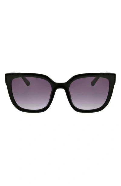 Oscar De La Renta Modern Square Sunglasses In Black