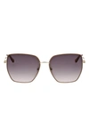 Oscar De La Renta Oversize Sunglasses In Gold/neutral