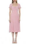 Alexia Admor Gracie Sweetheart Slit Dress In Blush