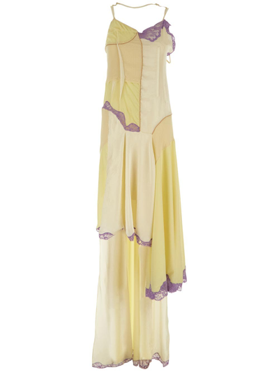 Sportmax Asymmetric Sleeveless Dress In Yellow
