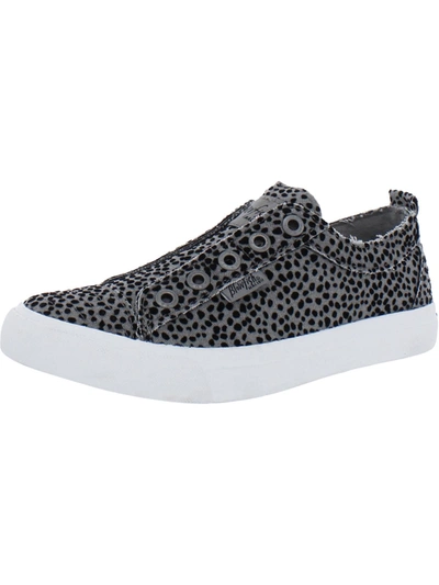Blowfish Malibu Playwire Womens Canvas Laceless Casual And Fashion Sneakers In Black