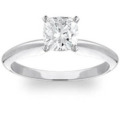 Pompeii3 1ct Cushion Diamond Solitaire Ring 14k White Gold In Multi