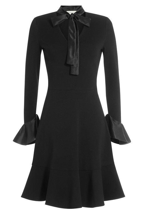 Emilio Pucci Dress With Satin Details In Black | ModeSens