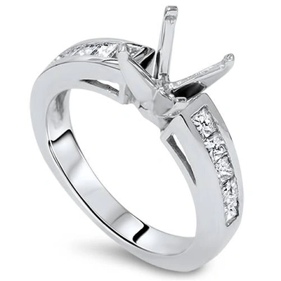 Pompeii3 1/2ct Princess Cut Cathedral Engagement Ring Setting In Multi
