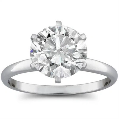 Pompeii3 2 1/15ct Round Diamond Solitaire Engagement Ring 14k White Gold In Multi