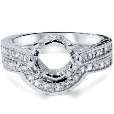 Pompeii3 3/4ct Diamond Engagement Vintage Wedding Ring Mount In Multi