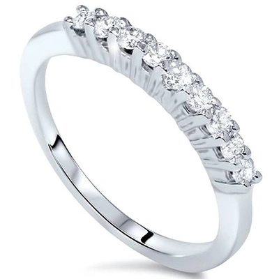 Pompeii3 5/8ct 9 Stone Diamond Wedding Ring 14k White Gold In Multi
