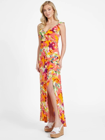 Guess Factory Astella Floral Sleeveless Long Dress In Multi | ModeSens