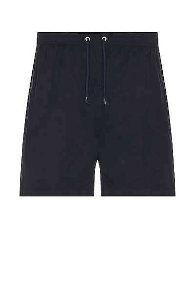 Norse Projects Black Hauge Swim Shorts In Dark Navy