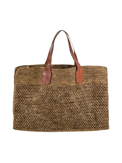 Ibeliv Havana Raffia Tote Bag In Dark The