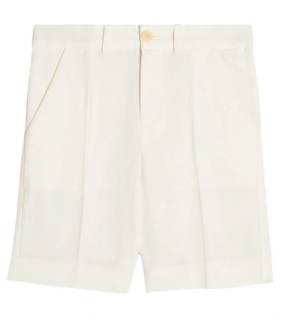 Bonpoint Kids' Calvin Linen And Cotton Shorts In Ivory