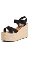 Schutz Blisse Platform Wedge Sandal In Black