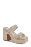 Dolce Vita Whim Platform Sandal In Oatmeal Raffia