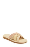 Madewell Francine Puffy Woven Slide Sandal In Yellow